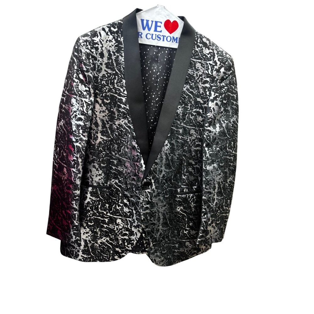 NEW Men's Mark of Distinction Camo Lamé dinner jacket 46L